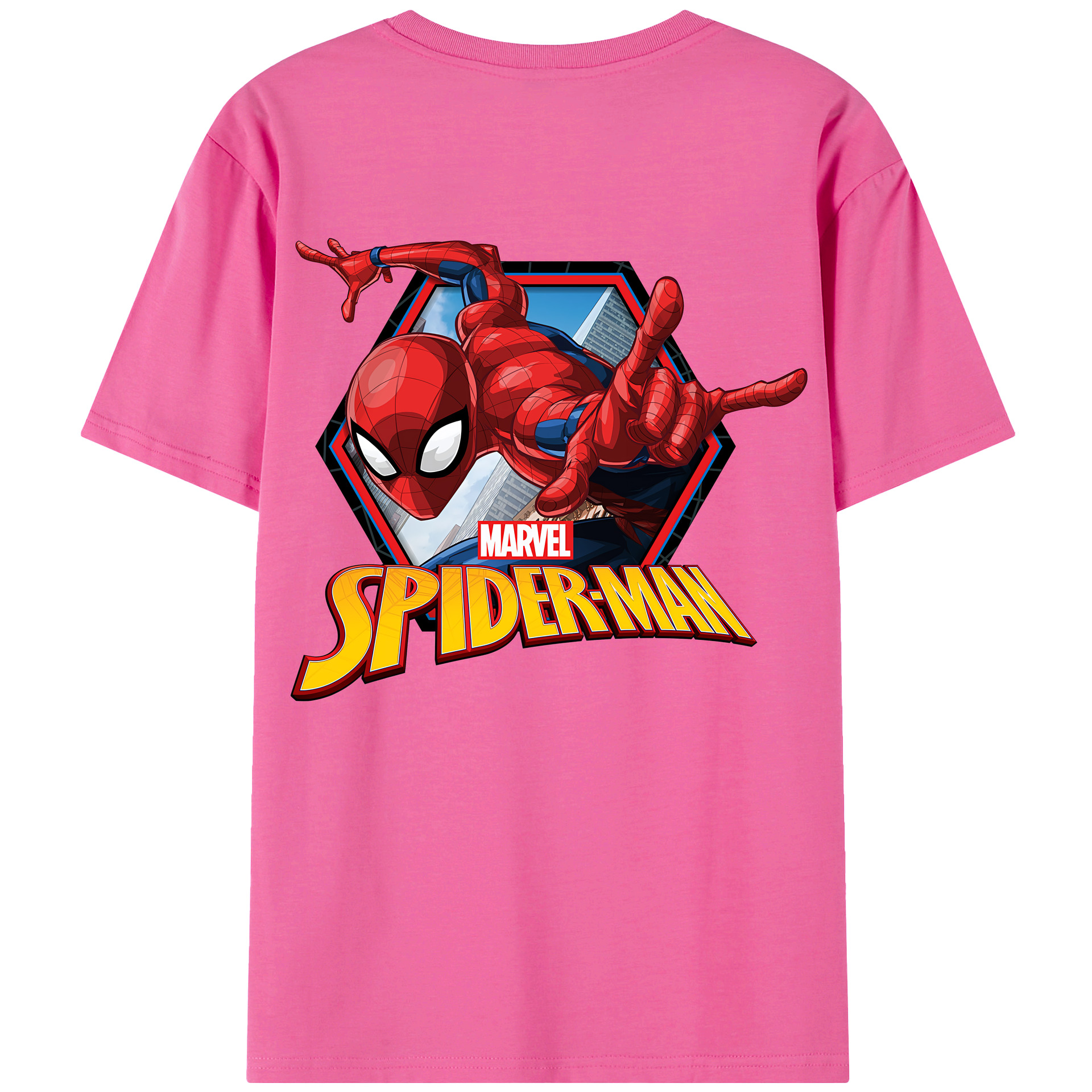 （画像用） Spider Man スパイダーマン レディース半袖Tシャツ(バックプリント)